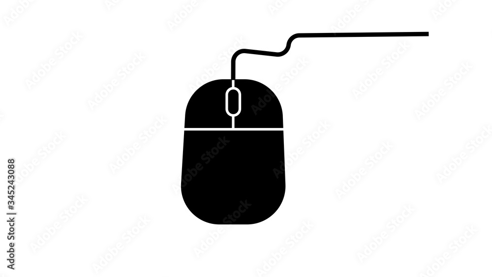 Turquoise line Computer mouse icon isolated on blue background Turquoise line Computer mouse icon isolated on blue background