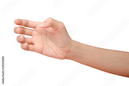 hand holding something like a bottle or can