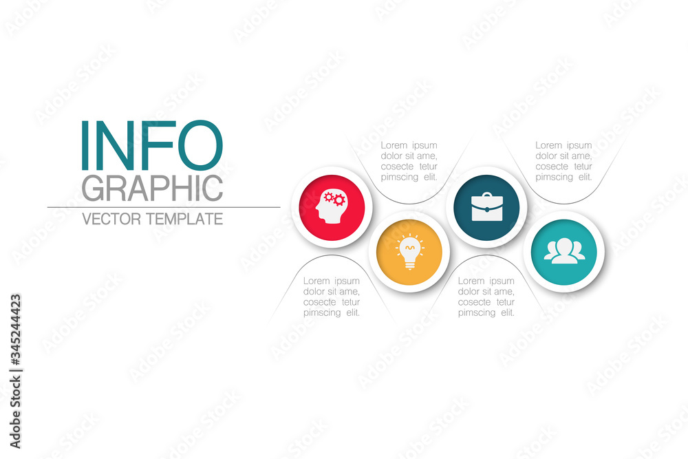 Vector iInfographic template for business, presentations, web design, 4 options. Vector iInfographic template for business, presentations, web design, 4 options.