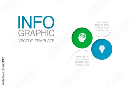Vector iInfographic template for business, presentations, web design, 2 options.