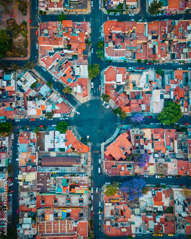 aerial photography of the streets of Mexico City