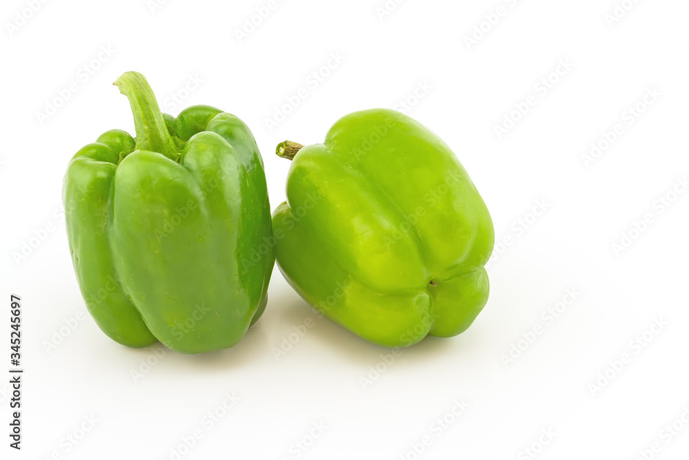Colorful of fresh sweet bell pepper (capsicum) stack on white background Colorful of fresh sweet bell pepper (capsicum) stack on white background