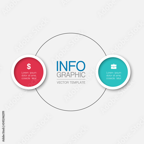 Vector iInfographic template for business, presentations, web design, 2 options.