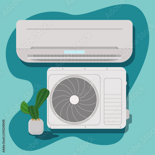 Air conditioner design vector illustration