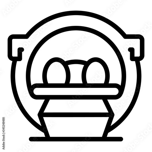 Medical tomograph icon. Outline medical tomograph vector icon for web design isolated on white background