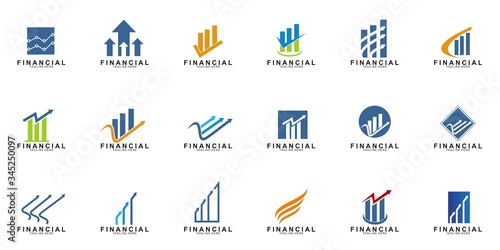 Set of Financial and accounting business logo