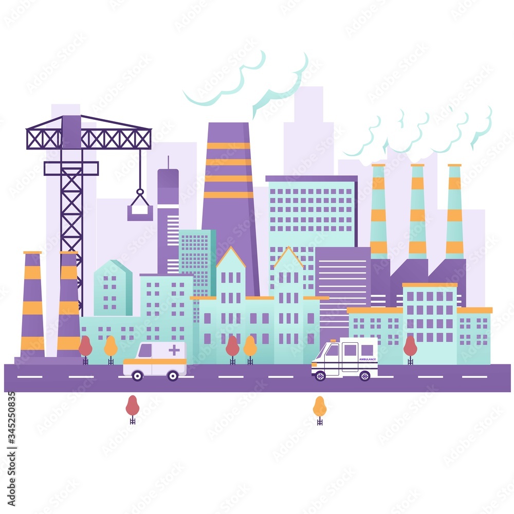 Vector Graphic Illustration of Smart Industry. Suitable for industry or company website