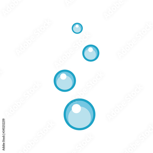 Cartoon underwater bubbles vector art illustration design