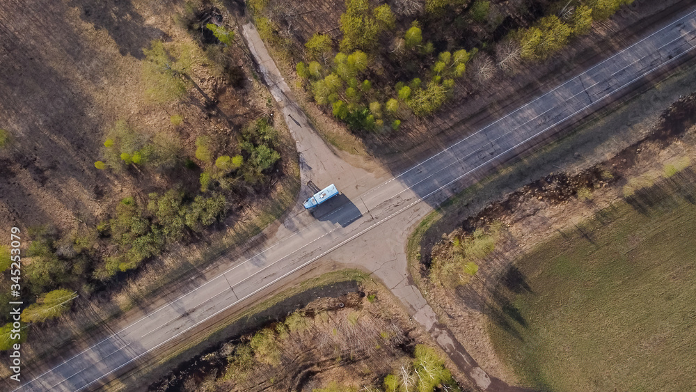 forest road top view