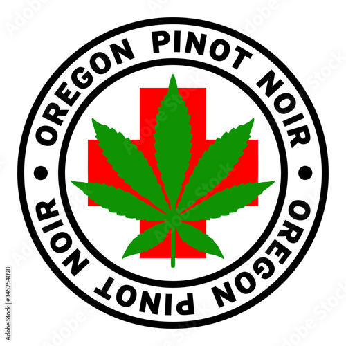 Round Oregon Pinot Noir Medical Marijuana Strain Clipart