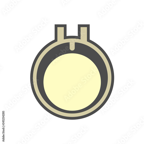 Air compressor and part vector icon design, editable stroke.