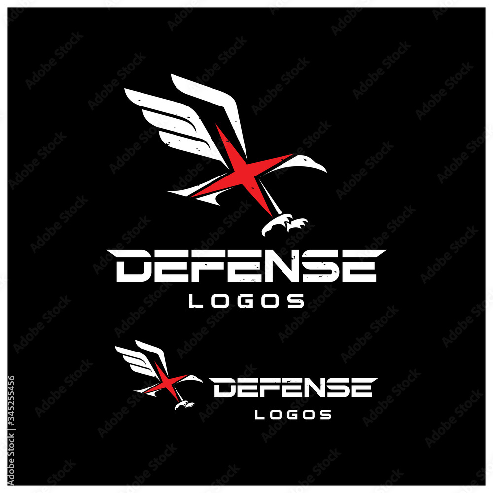 The flying eagle. Vector emblem. The flying eagle. Vector emblem.