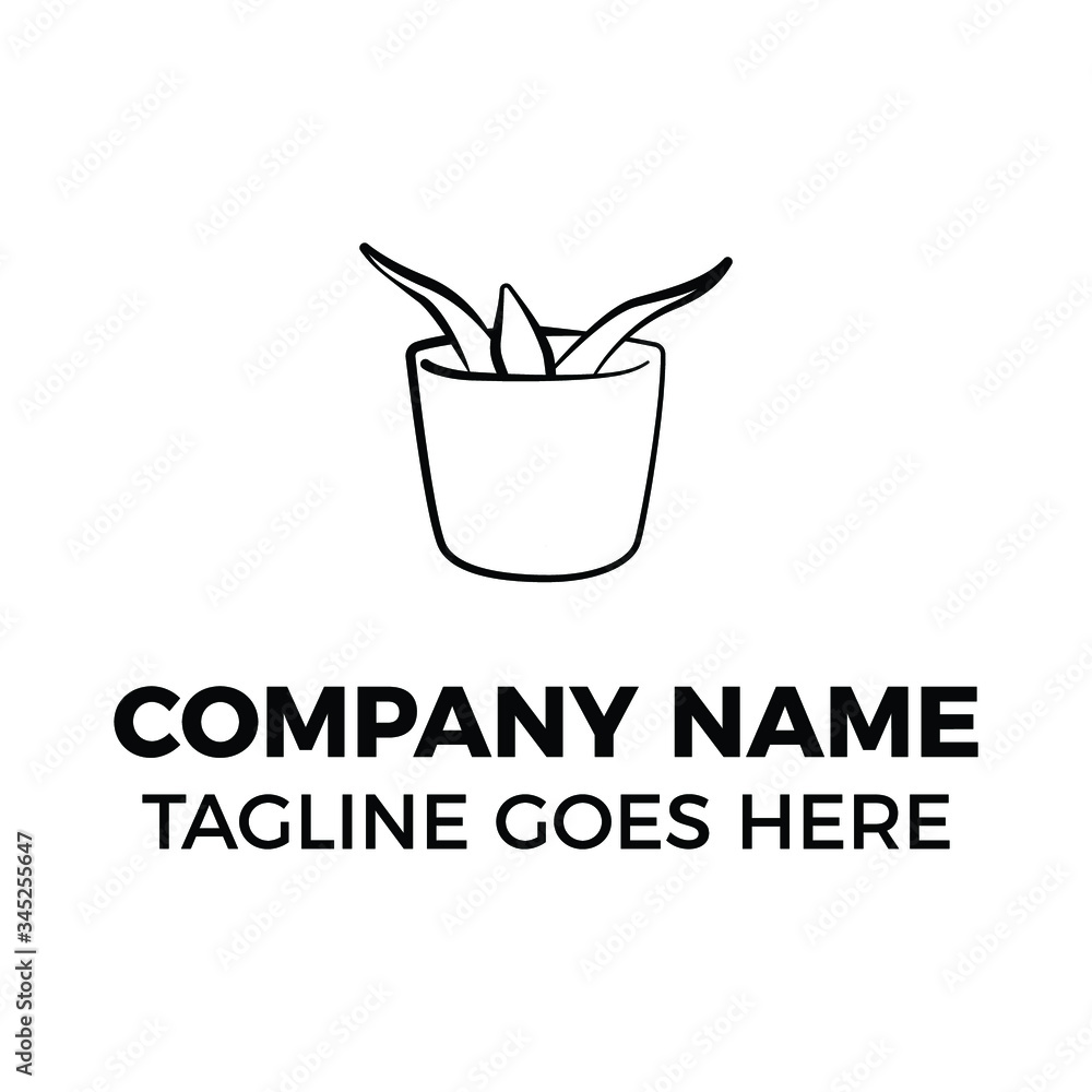 simple logo design green snake plant simple logo design green snake plant