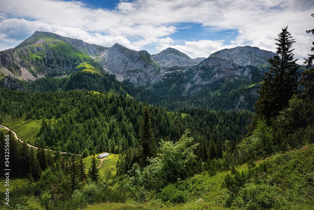 Trail to the Mount Jenner at the Berchtesgadener Land.