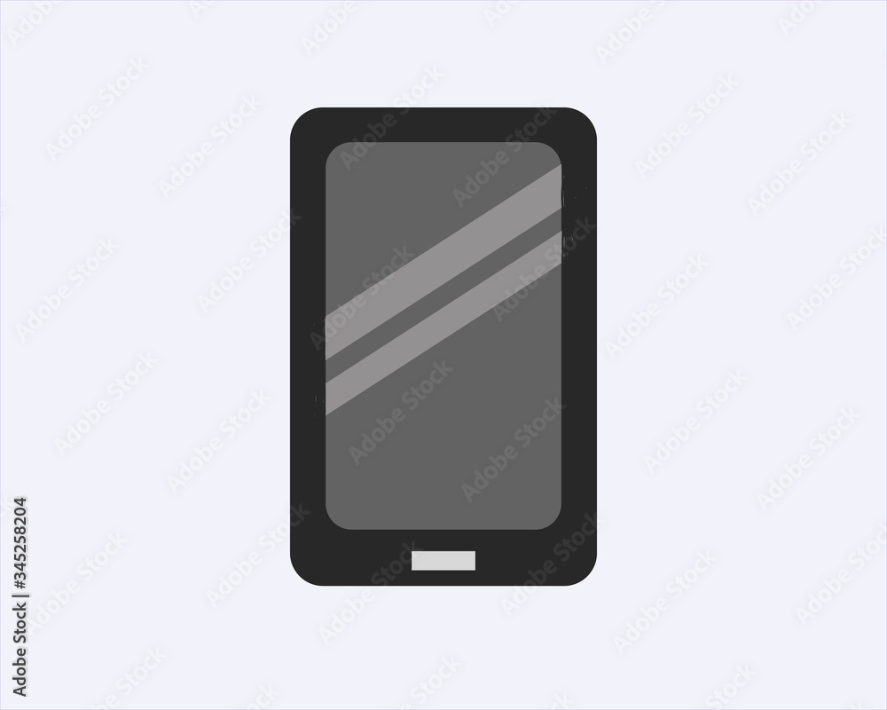 Black phone icon vector flat illustration Black phone icon vector flat illustration
