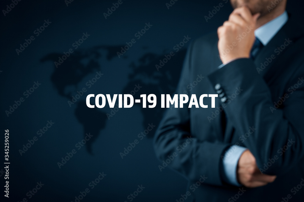 Covid-19 impact on global business concept Covid-19 impact on global business concept