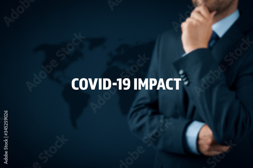 Covid-19 impact on global business concept