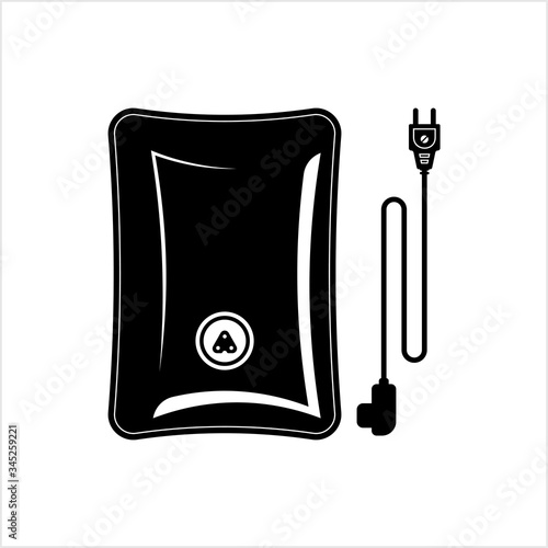 Electric Heating Pad Icon, Gel Heating Pad Icon