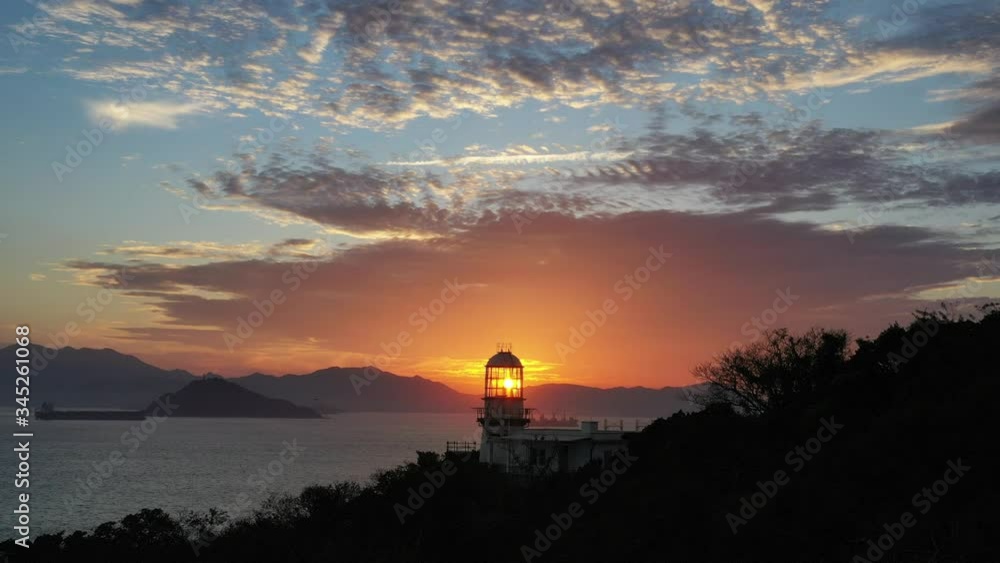 Lighthouse of Victoria Harbour at dusk Lighthouse of Victoria Harbour at dusk