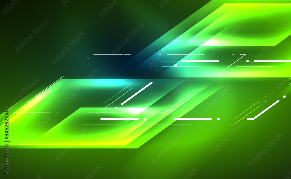 Fototapeta premium Dynamic neon shiny abstract background. Trendy abstract layout template for business or technology presentation, internet poster or web brochure cover, wallpaper