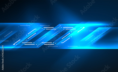Dynamic neon shiny abstract background. Trendy abstract layout template for business or technology presentation, internet poster or web brochure cover, wallpaper