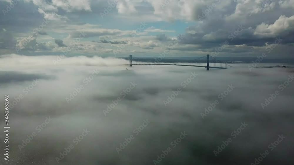 Clouds over Verrazano Narrows Bridge Clouds over Verrazano Narrows Bridge