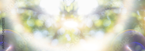 Abstract summer background. Sun glare defocus.