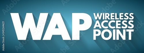 WAP - Wireless Access Point acronym, technology concept background photo