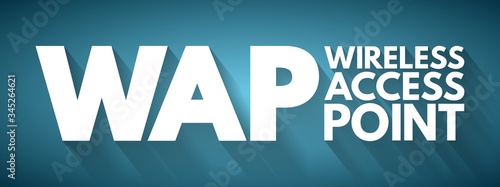 WAP - Wireless Access Point acronym, technology concept background