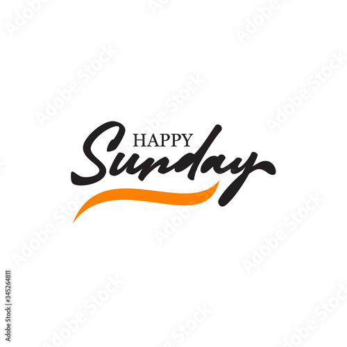 Happy sunday greeting design template
