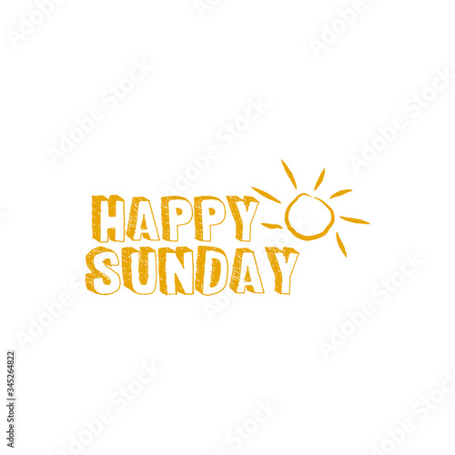 Happy sunday greeting design template