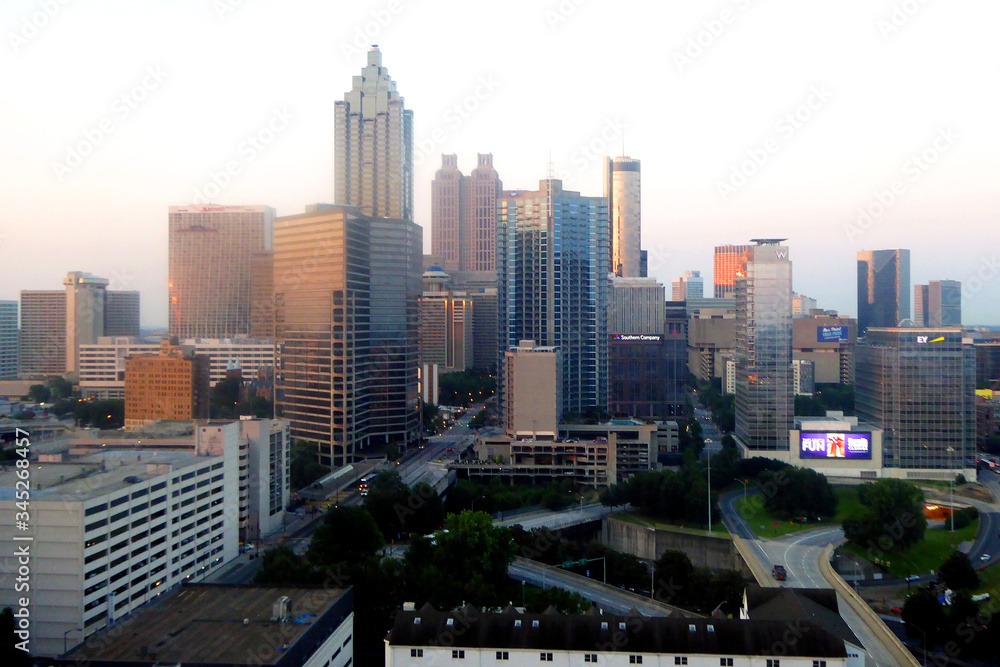 Obraz premium Atlanta skyline cityscape Georgia United Staes of America USA