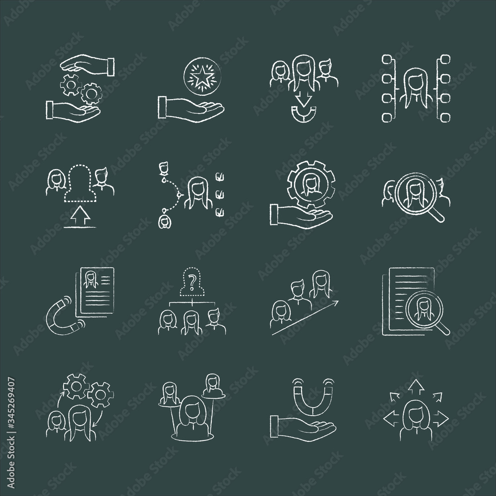 chalk icons set, group selection chalk icons set, group selection