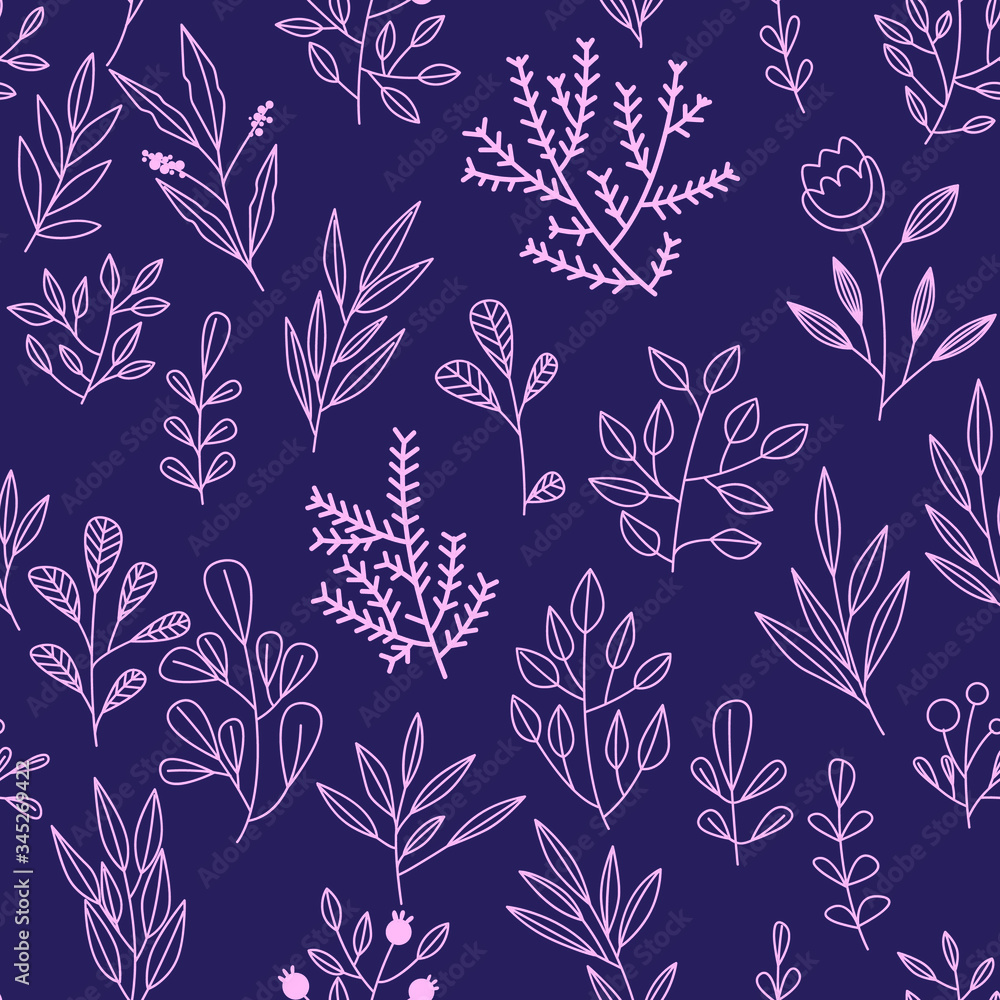 Texture with flowers and plants. Floral ornament. Original flowers pattern. Texture with flowers and plants. Floral ornament. Original flowers pattern.