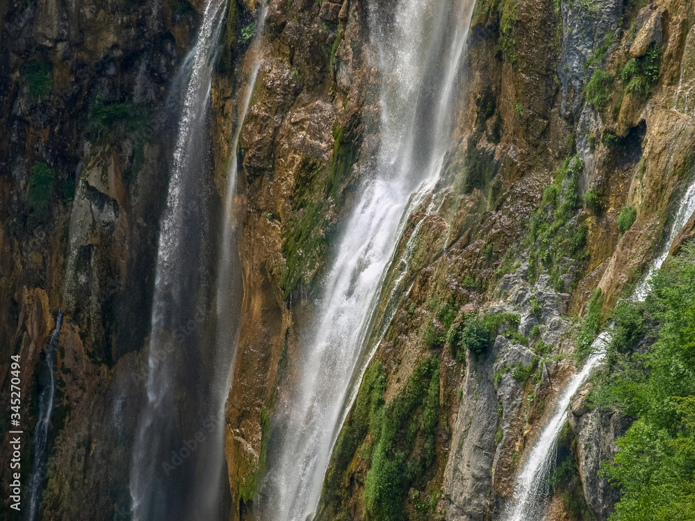 One of the waterfalls in Plitvice Lakes National Park One of the waterfalls in Plitvice Lakes National Park