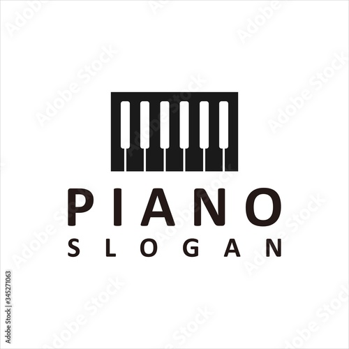 piano vector logo design graphic abstract