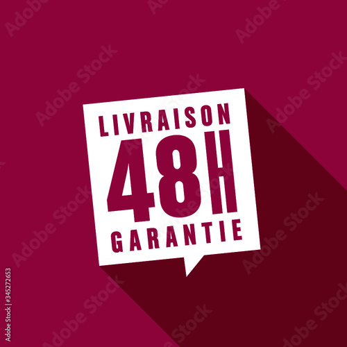livraison 48h garantie, vecteur illustration