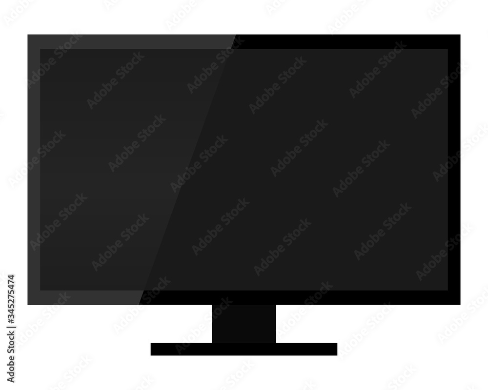 Vector illustration of tv isolated on a white background. Element for interior design Vector illustration of tv isolated on a white background. Element for interior design