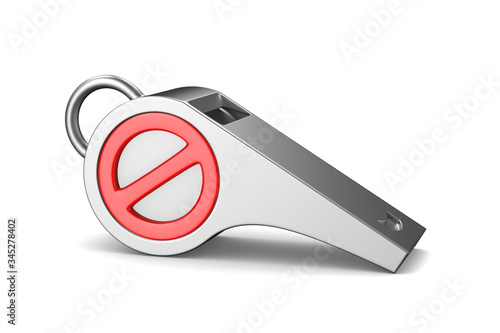 whistle on white background...