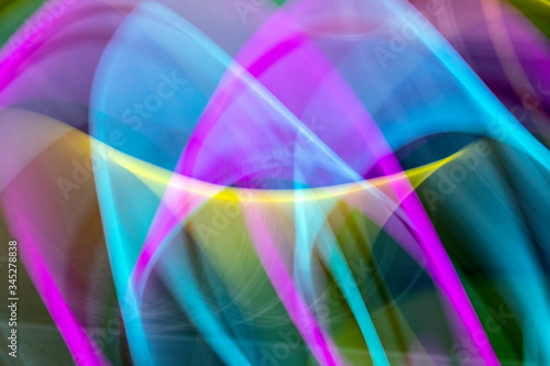 Abstract Neon 80s Style Lines and Swirls For Retro Background Cosmos Rave © squeebcreative
