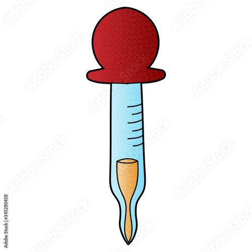 pipette vector design. digital hand drawn. halftone texture