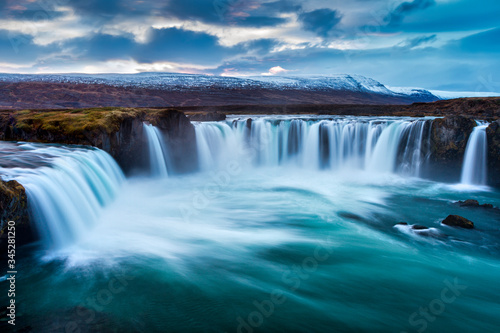 Godafoss waterfall in Iceland photo