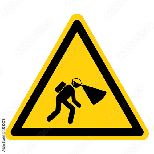 Warning Light Required Symbol Sign ,Vector Illustration, Isolate On White Background Label. EPS10