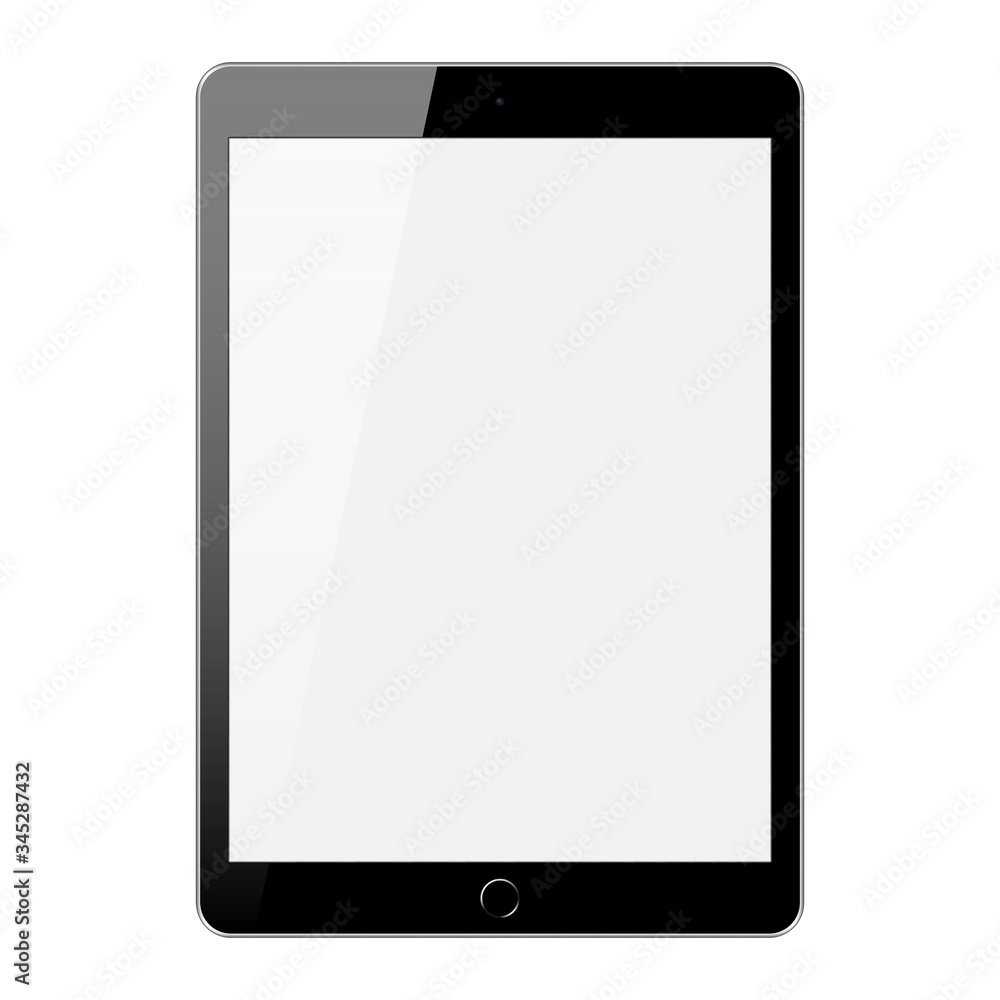Tablet pc computer isolated on white background. Realistic vector illustration Tablet pc computer isolated on white background. Realistic vector illustration