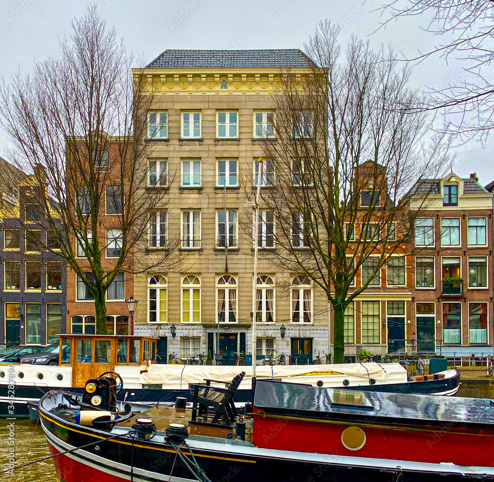 Amsterdam The Netherlands historical city center and canals