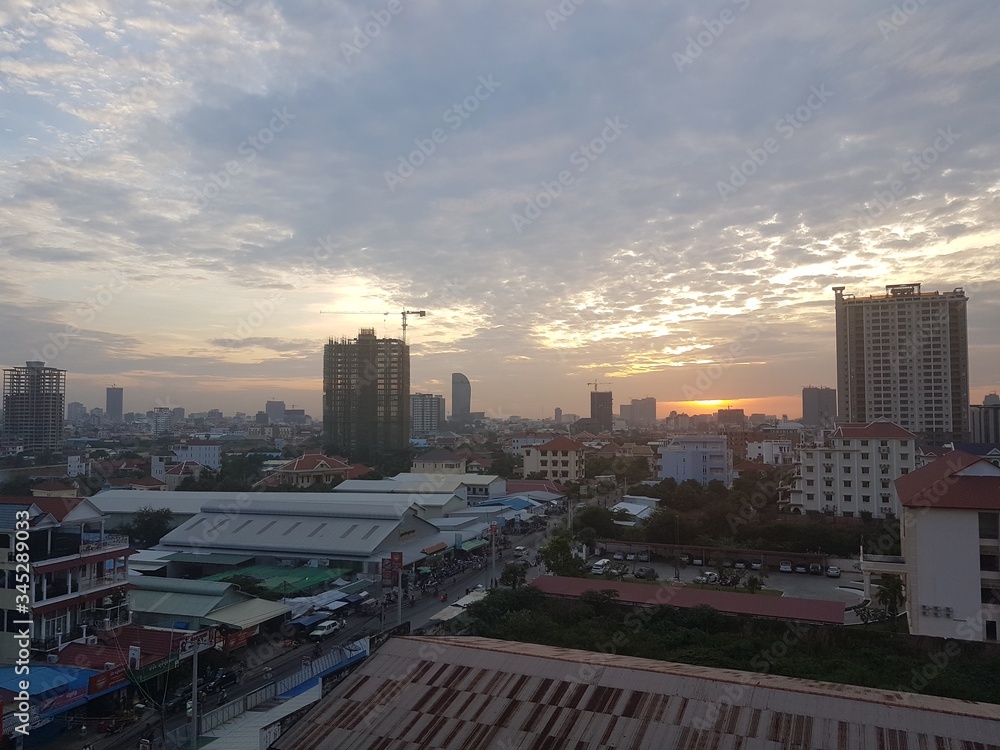 Fototapeta premium Skyline Phnom Penh