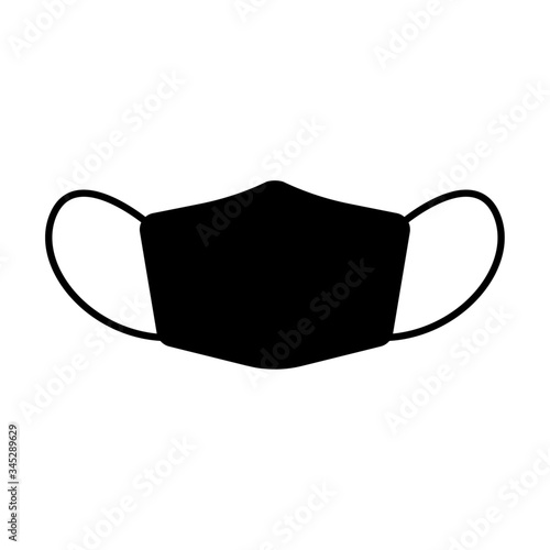Face mask icon. Protective surgical or medical mask. Vector Illustration