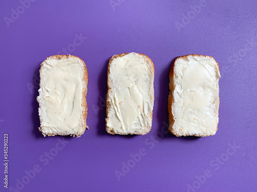 Toast white bread is spread...