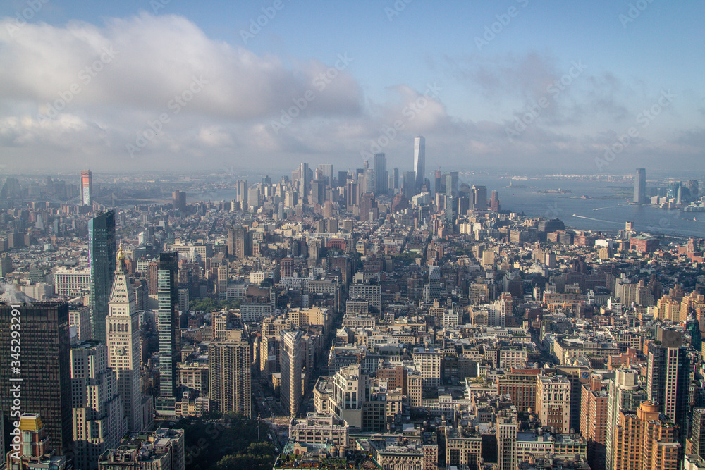 Skyline of Manhattan watched from Empire State Building 