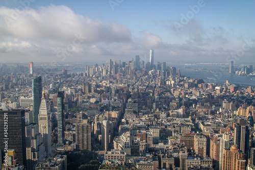 Skyline of Manhattan watched from Empire State Building 